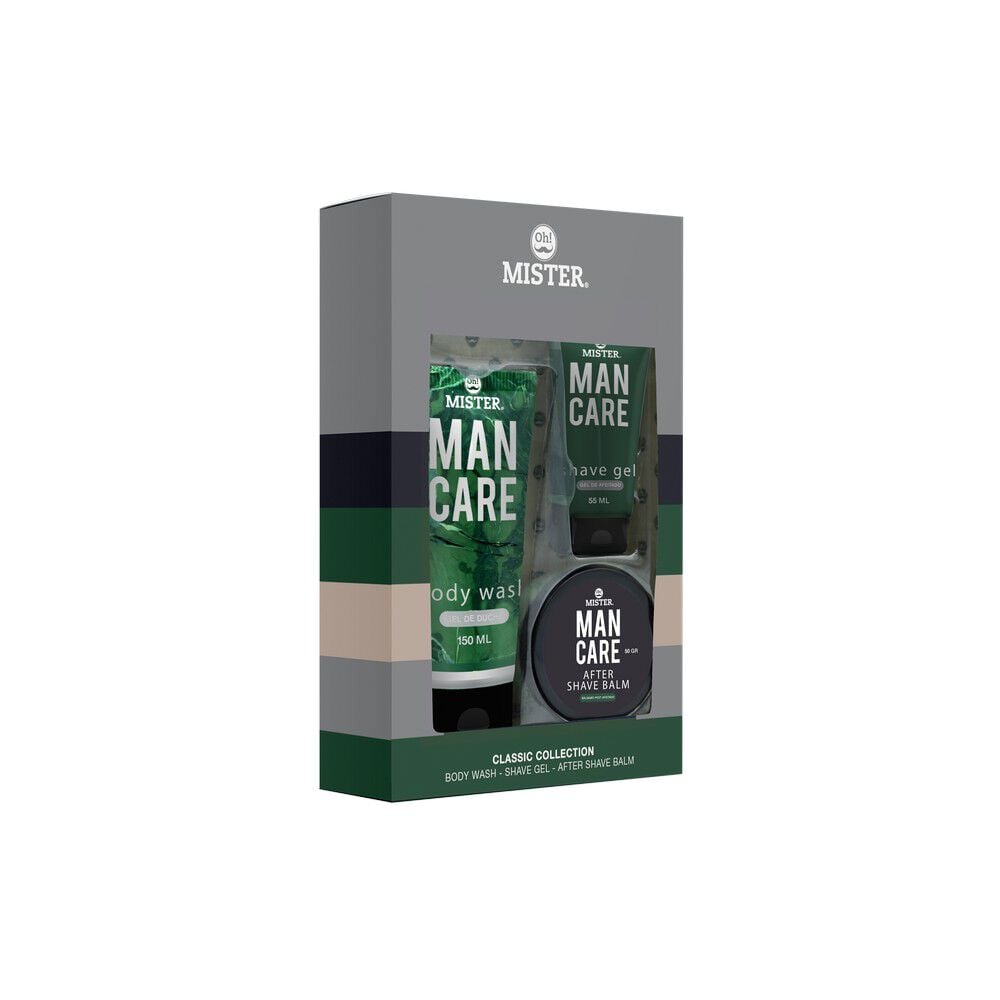 Green Body Wash 150ml + Shower Gel 55ml + After Shave 50g